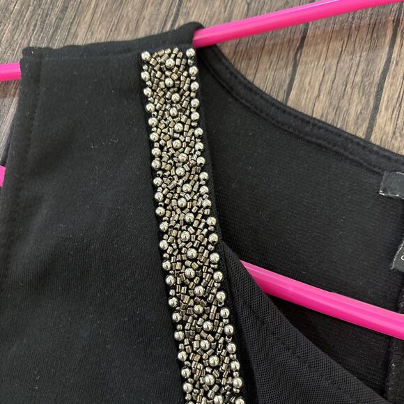 H&M Black Dress Size Medium. Mesh V Detail On The Front. - Picture 4 of 16